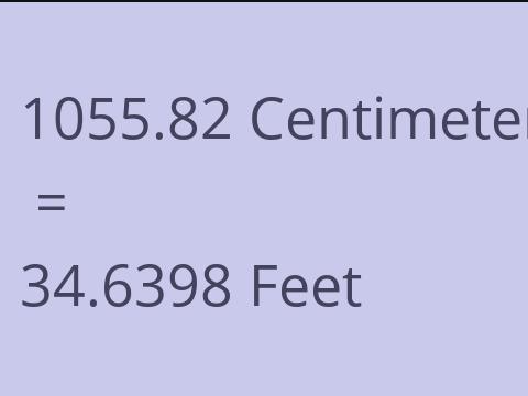 1055.82 CM TO FEET