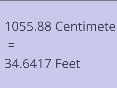 1055.88 CM TO FEET