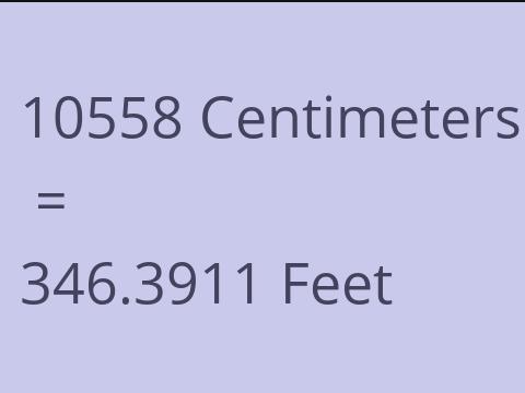 10558 CM TO FEET
