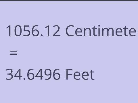 1056.12 CM TO FEET