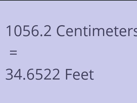 1056.2 CM TO FEET