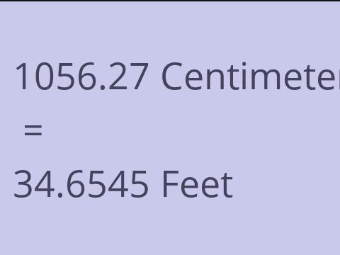 1056.27 CM TO FEET