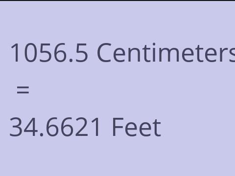 1056.5 CM TO FEET