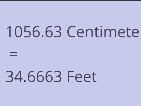 1056.63 CM TO FEET