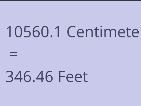 10560.1 CM TO FEET
