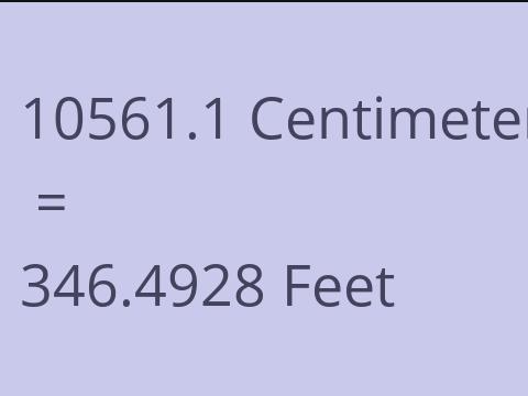 10561.1 CM TO FEET