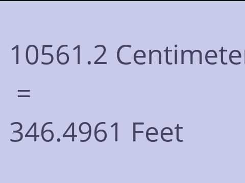 10561.2 CM TO FEET