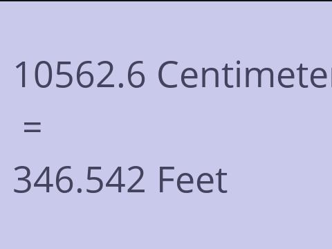 10562.6 CM TO FEET
