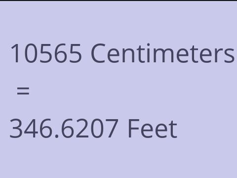 10565 CM TO FEET
