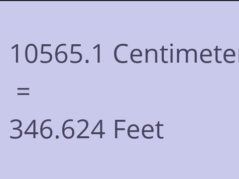 10565.1 CM TO FEET