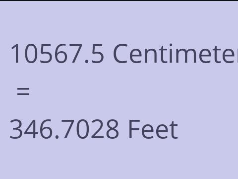 10567.5 CM TO FEET
