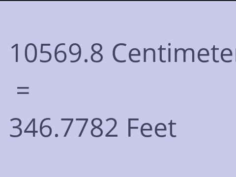 10569.8 CM TO FEET