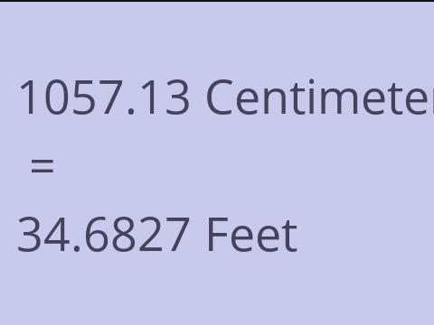 1057.13 CM TO FEET