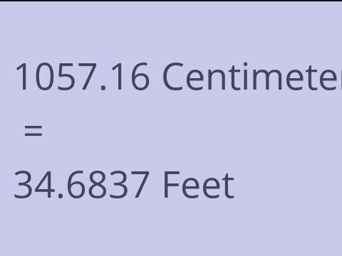 1057.16 CM TO FEET