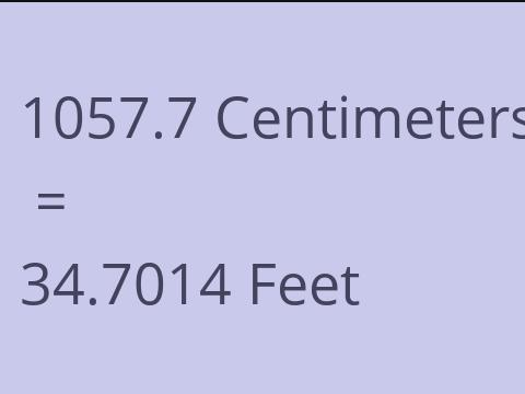 1057.7 CM TO FEET