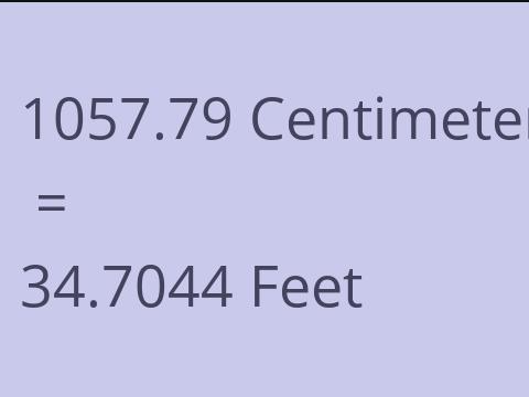 1057.79 CM TO FEET