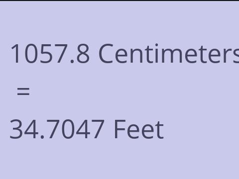 1057.8 CM TO FEET