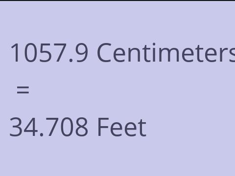 1057.9 CM TO FEET