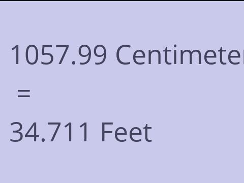 1057.99 CM TO FEET