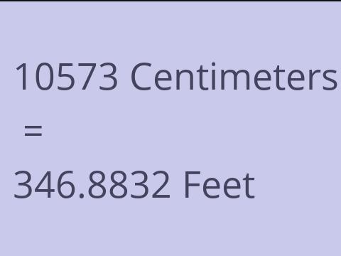 10573 CM TO FEET