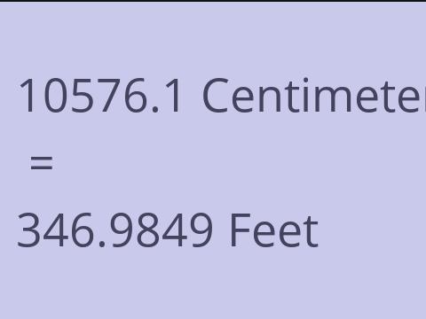 10576.1 CM TO FEET