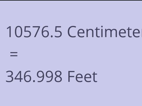 10576.5 CM TO FEET