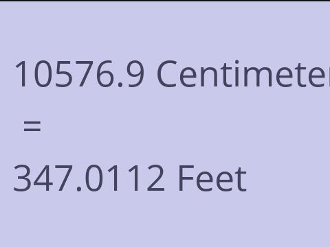 10576.9 CM TO FEET