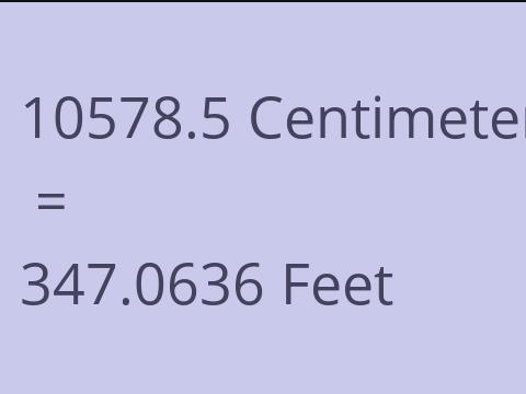 10578.5 CM TO FEET