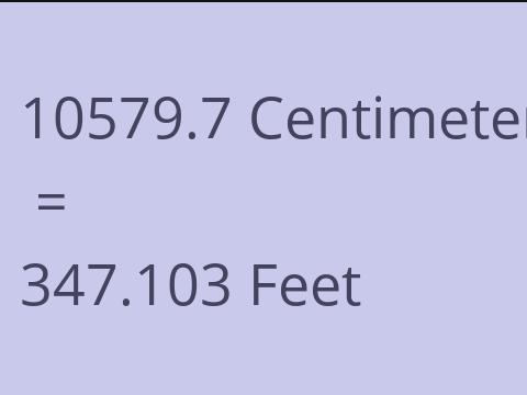 10579.7 CM TO FEET