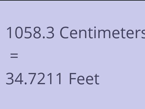 1058.3 CM TO FEET