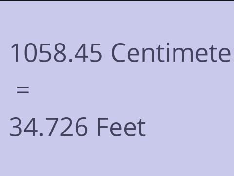 1058.45 CM TO FEET