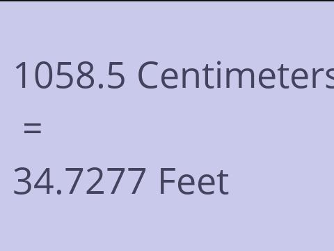 1058.5 CM TO FEET