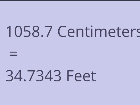 1058.7 CM TO FEET