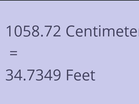 1058.72 CM TO FEET