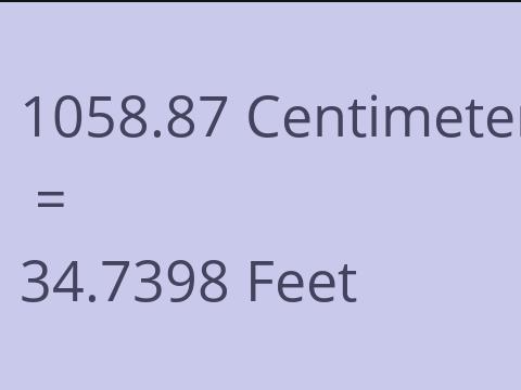 1058.87 CM TO FEET