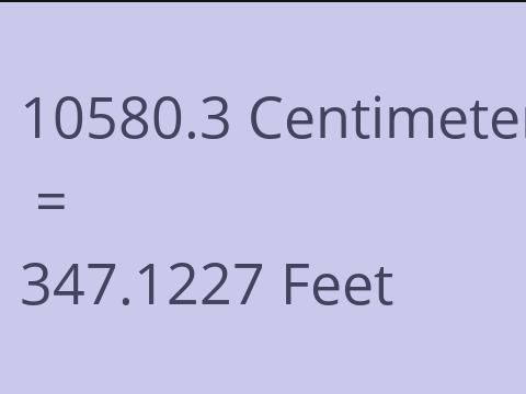 10580.3 CM TO FEET