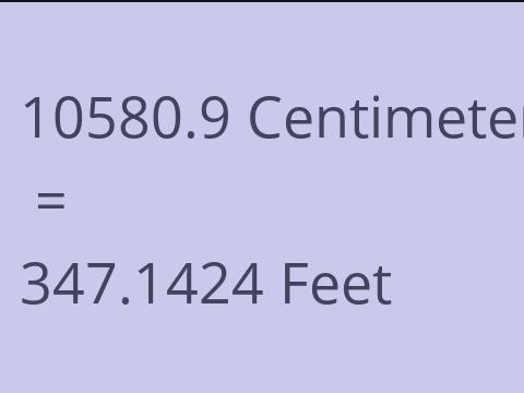 10580.9 CM TO FEET