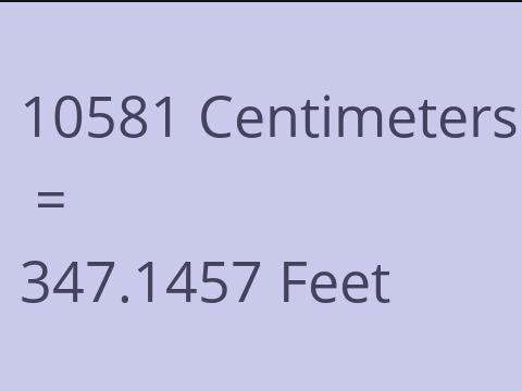 10581 CM TO FEET