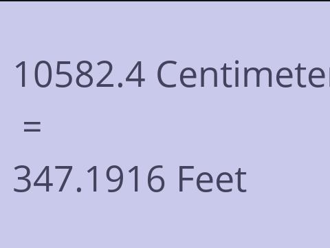 10582.4 CM TO FEET