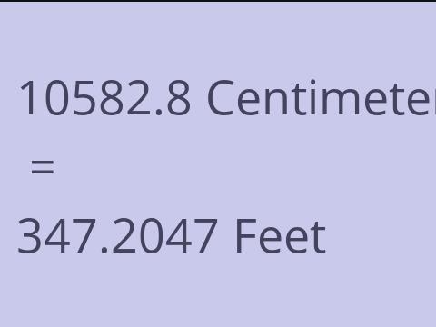 10582.8 CM TO FEET