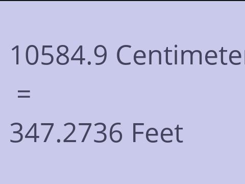 10584.9 CM TO FEET