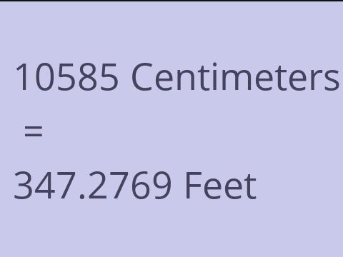 10585 CM TO FEET