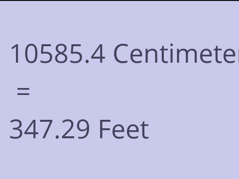 10585.4 CM TO FEET
