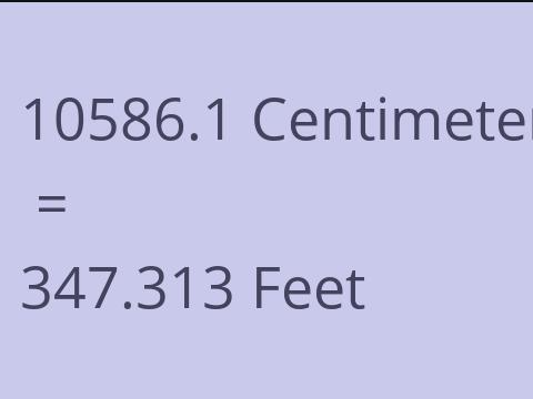 10586.1 CM TO FEET