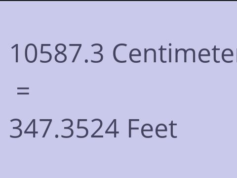 10587.3 CM TO FEET