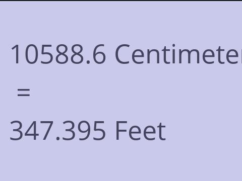 10588.6 CM TO FEET