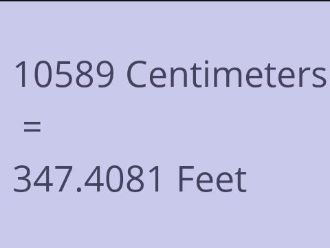10589 CM TO FEET