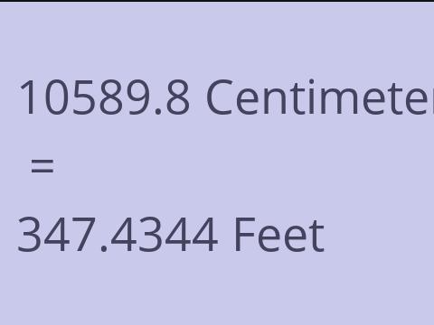 10589.8 CM TO FEET