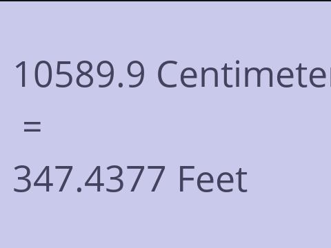 10589.9 CM TO FEET