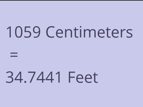 1059 CM TO FEET